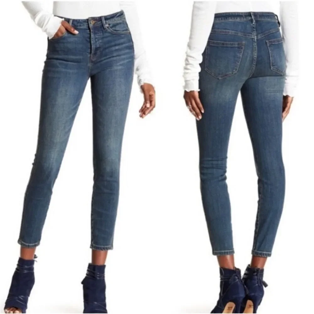 Free People Payton Button Fly Jeans Medium Wash Size 27 - Picture 11 of 11